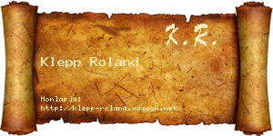 Klepp Roland névjegykártya